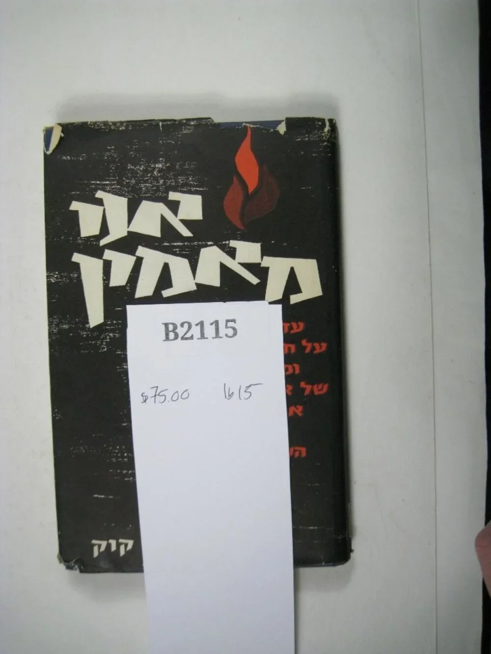 אני מאמין Mordechai Eliav 1969 Hardcover Faith Holocaust Israel DJ Hewbrew